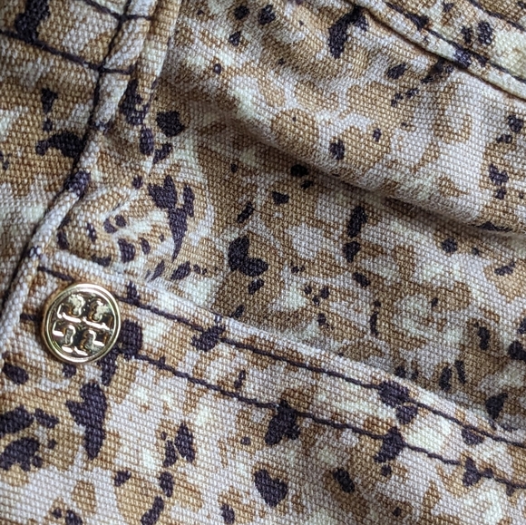 TORY BURCH SUPER SKINNY BROWN SNAKE PRINT JEANS SIZE 29 - Picture 14 of 16